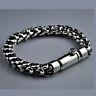 Real 925 Sterling Silver Bracelet Link Chain Dragon Scale Thick Mens 7.5 8.7