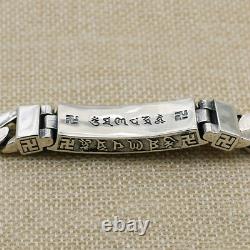 Real 925 Sterling Silver Bracelet Link Vajra Lection Chain 7.09 9.45