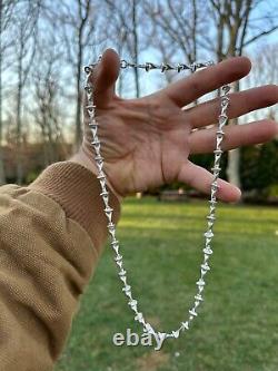 Real 925 Sterling Silver Custom 8mm Barbed Wire Link Chain Necklace Or Bracelet
