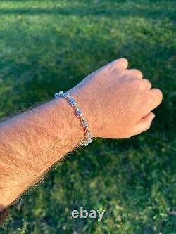 Real 925 Sterling Silver Custom 8mm Barbed Wire Link Chain Necklace Or Bracelet
