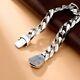 Real Heavy 925 Sterling Silver Mens Diamond Cut Curb Cuban Chain Bracelet 14mm