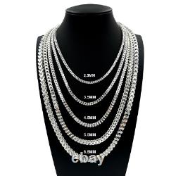 Real SOLID 925 Sterling Silver FRANCO BOX LINK CHAIN Necklace or Bracelet UNISEX