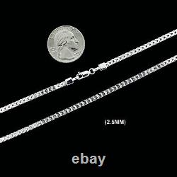 Real SOLID 925 Sterling Silver FRANCO BOX LINK CHAIN Necklace or Bracelet UNISEX