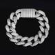 Real Solid 925 Sterling Silver 18mm Miami Cuban Link Chain Bracelet Hip Hop Men