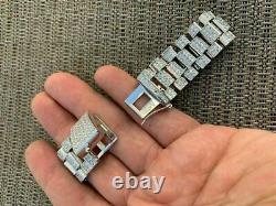 Real Solid 925 Sterling Silver 20mm Big Presidential Watch Band Bracelet HEAVY