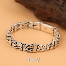 Real Solid 925 Sterling Silver Miami Cuban Link Chain Bracelet Jewelry 8.1-9.3