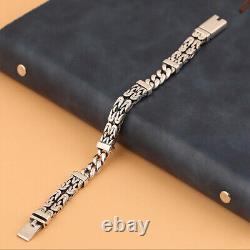 Real Solid 925 Sterling Silver Miami Cuban Link Chain Bracelet Jewelry 8.1-9.3
