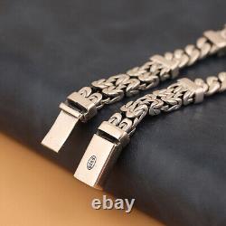 Real Solid 925 Sterling Silver Miami Cuban Link Chain Bracelet Jewelry 8.1-9.3