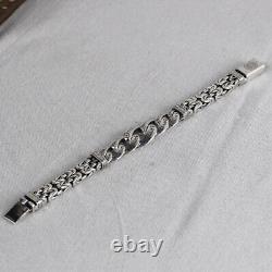 Real Solid 925 Sterling Silver Miami Cuban Link Chain Bracelet Jewelry 8.3