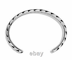 Ret. $750-Authentic 10mm MODERN CABLE CUFF BRACELET by DAVID YURMAN with DY POUCH