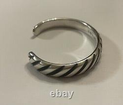 Ret. $750-Authentic 10mm MODERN CABLE CUFF BRACELET by DAVID YURMAN with DY POUCH