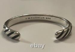 Ret. $750-Authentic 10mm MODERN CABLE CUFF BRACELET by DAVID YURMAN with DY POUCH