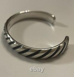 Ret. $750-Authentic 10mm MODERN CABLE CUFF BRACELET by DAVID YURMAN with DY POUCH