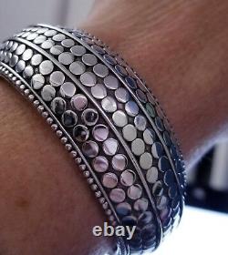 Retired John Hardy Large Cuff Bracelet From The Dot Collection 90+ Grams