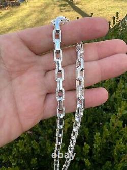 Rolo Hermes Link Real Solid 925 Sterling Silver 7mm Chain Necklace Or Bracelet