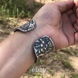 Roses Solid Sterling Silver 925 Cuff Bracelet Floral Handmade Bohemian Gift Rose