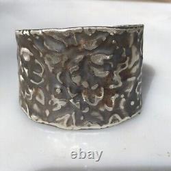 Roses Solid Sterling Silver 925 Cuff Bracelet Floral Handmade Bohemian Gift Rose