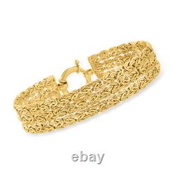 Ross-Simons 18kt Gold Over Sterling 3-Row Byzantine Bracelet