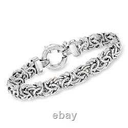 Ross-Simons Sterling Silver Medium Byzantine Bracelet