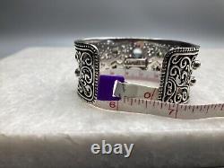 SAMUEL B BJC 925SS/18K Multi Gemstone Cuff Style BraceletReg. $1050 Stunning