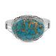 Santa Fe Style Turquoise Cuff Bangle Bracelet 925 Silver Jewelry Size 6 Ct 12