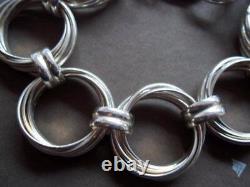 SILPADA 925 Sterling Silver Multi Circle Link Toggle Bracelet B1235 RETIRED