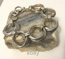 SILPADA 925 Sterling Silver Multi Circle Link Toggle Bracelet B1235 RETIRED