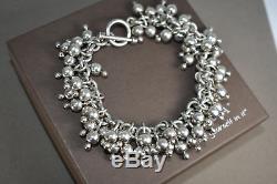 SILPADA Cha Cha. 925 Sterling Silver Ball Bead Toggle Clasp Bracelet B0919 SHINY