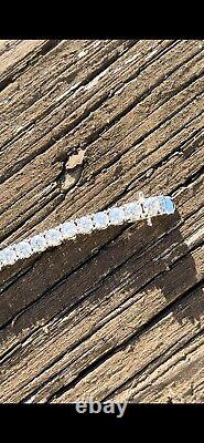 SOLID Real 925 White Silver VVS Mossanite Tennis Bracelet 4mm