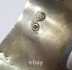 SW Mexican Sterling Silver bracelet Artist Initial CP 4w Clamper Cuff Hinged