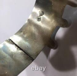 SW Mexican Sterling Silver bracelet Artist Initial CP 4w Clamper Cuff Hinged