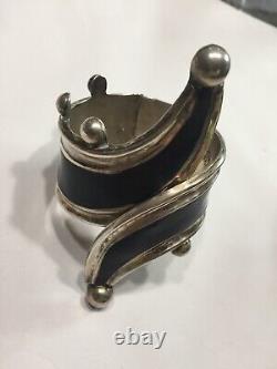 SW Mexican Sterling Silver bracelet Artist Initial CP 4w Clamper Cuff Hinged