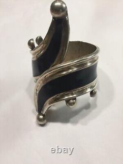 SW Mexican Sterling Silver bracelet Artist Initial CP 4w Clamper Cuff Hinged