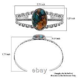Santa Fe Style Ct 9 925 Silver Turquoise Cuff Bangle Bracelet Gift Size 6.5