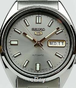 Seiko 5 Automatic Grey Dial Silver Steel 37mm SNXS75K1 Men's Watch RRP £169