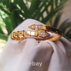 Serpenti Viper Bracelet 925 Sterling Silver Lab Created Moissanite gift Bracelet
