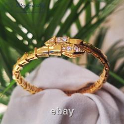 Serpenti Viper Bracelet 925 Sterling Silver Lab Created Moissanite gift Bracelet