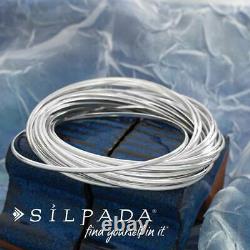 Silpada 21 Salute Interlocking Bangle Sterling Silver Bracelet B0640