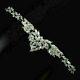 Silver Bracelet Bright White Created Zircon Stones Sterling 6 3/4 To 8 Inch
