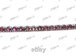 Silver Pink Tourmaline Bracelet Natural Pink Tourmaline Bracelet Dainty For Her