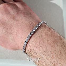Simulated Diamond 8 Tennis Bracelet 925 Sterling Silver 17.00TCW Round Cut 5mm