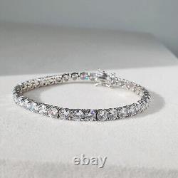Simulated Diamond 8 Tennis Bracelet 925 Sterling Silver 17.00TCW Round Cut 5mm