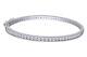 Simulated Diamond Bangle Bracelet 7 Solid 925 Sterling Silver