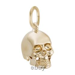 Skull Charm by Rembrandt 10K or 14K Gold or Sterling Silver