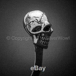 Skull Cuff Bangle for Men Highest Quality Solid 925 Sterling Silver