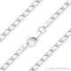 Solid. 925 Italy Sterling Silver Mens Round Box 5mm Link Italian Chain Bracelet