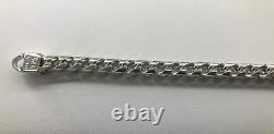 Solid 925 Sterling Silver 5MM Franco Box Chain Bracelet 8 & 9 Inch