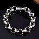 Solid 925 Sterling Silver Chain Men 16mm Cable Circle Link Bracelet 62g/9.4inch