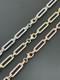 Solid 925 Sterling Silver & Gold Plated Cz Paperclip Chain 5mm Necklace Bracelet
