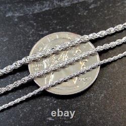 Solid 925 Sterling Silver Italian DIAMOND CUT ROPE CHAIN Necklace Bracelet Italy